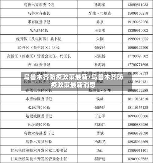 乌鲁木齐防疫政策最新/乌鲁木齐防疫政策最新消息-第1张图片