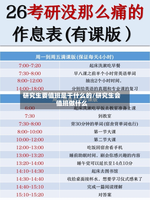 研究生要值班是干什么的/研究生会值班做什么-第1张图片