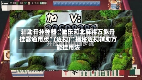 辅助开挂神器“微乐河北麻将万能开挂器通用版”(透视)”揭秘透视辅助万能挂用法