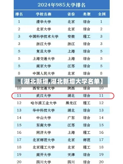 【湖北新增,湖北新增大学名单】