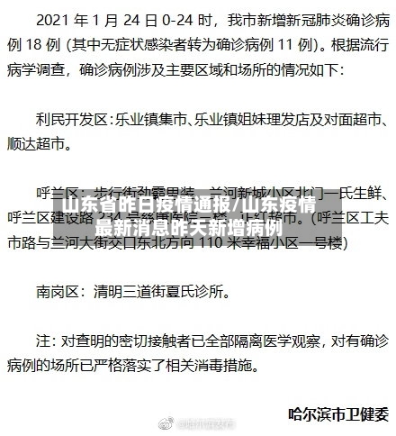 山东省昨日疫情通报/山东疫情最新消息昨天新增病例