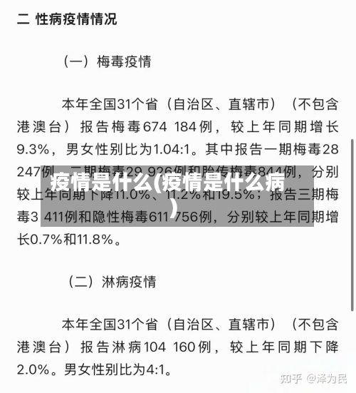 疫情是什么(疫情是什么病)