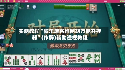 实测教程“微乐麻将推倒胡万能开挂器”(作弊)辅助透视教程-第2张图片