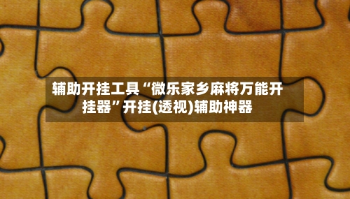 辅助开挂工具“微乐家乡麻将万能开挂器”开挂(透视)辅助神器-第1张图片