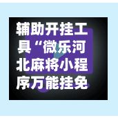 辅助开挂工具“微乐河北麻将小程序万能挂免费版”(透视)开挂辅助脚本+详细开挂安装教程-第1张图片