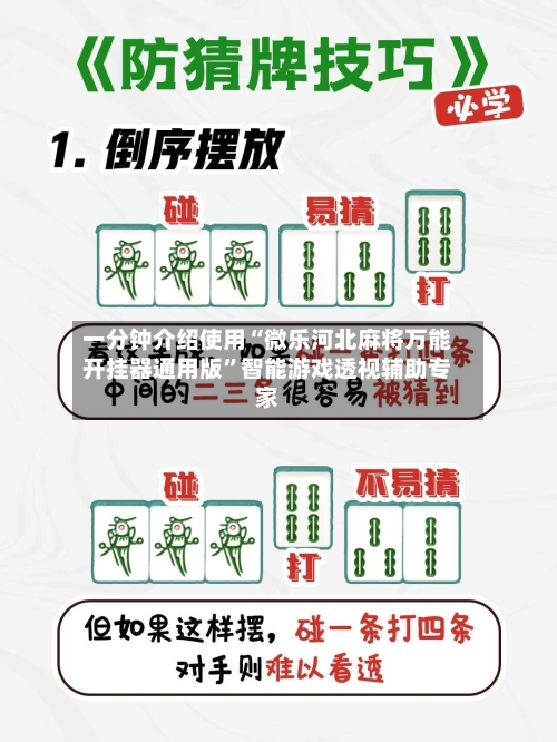 一分钟介绍使用“微乐河北麻将万能开挂器通用版	”智能游戏透视辅助专家-第1张图片