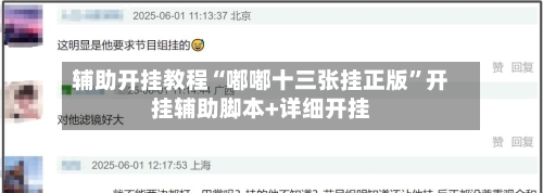 辅助开挂教程“嘟嘟十三张挂正版”开挂辅助脚本+详细开挂-第1张图片
