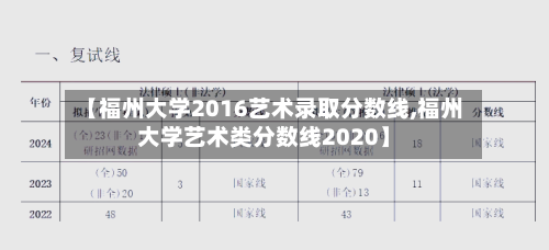 【福州大学2016艺术录取分数线,福州大学艺术类分数线2020】
