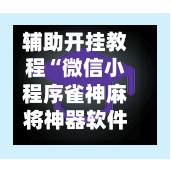 辅助开挂教程“微信小程序雀神麻将神器软件”详细分享装挂步骤教程-第3张图片
