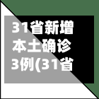 31省新增本土确诊3例(31省新增确诊33例本土1例一)-第1张图片