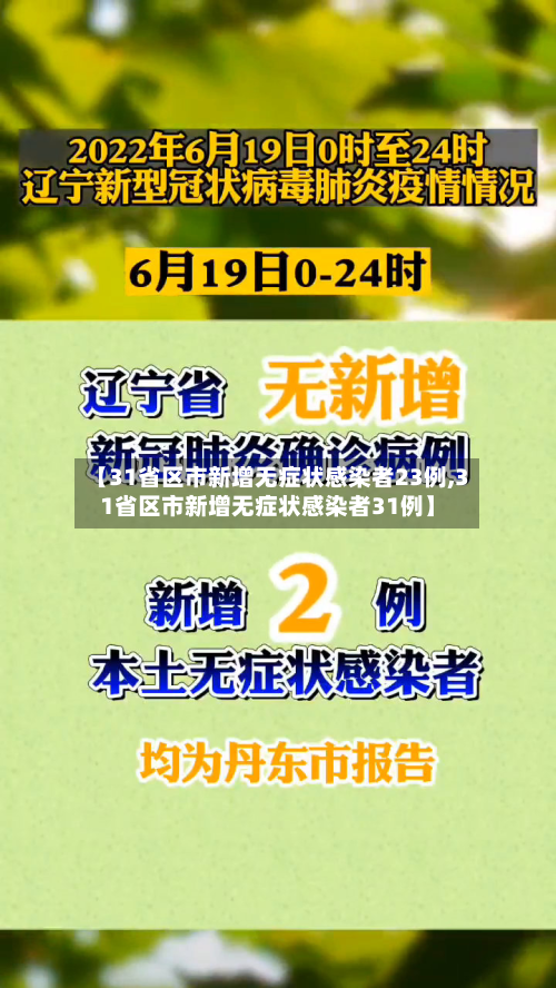 【31省区市新增无症状感染者23例,31省区市新增无症状感染者31例】-第1张图片