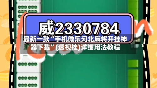 最新一款“手机微乐河北麻将开挂神器下载”(透视挂)详细用法教程-第1张图片