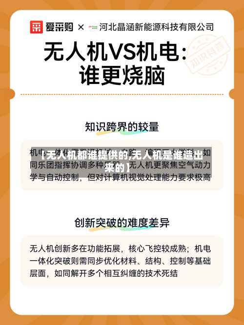 【无人机都谁提供的,无人机是谁造出来的】-第1张图片
