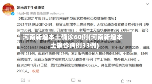 河南新增本土确诊60例(河南新增本土确诊病例33例)-第2张图片