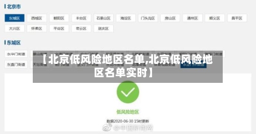 【北京低风险地区名单,北京低风险地区名单实时】