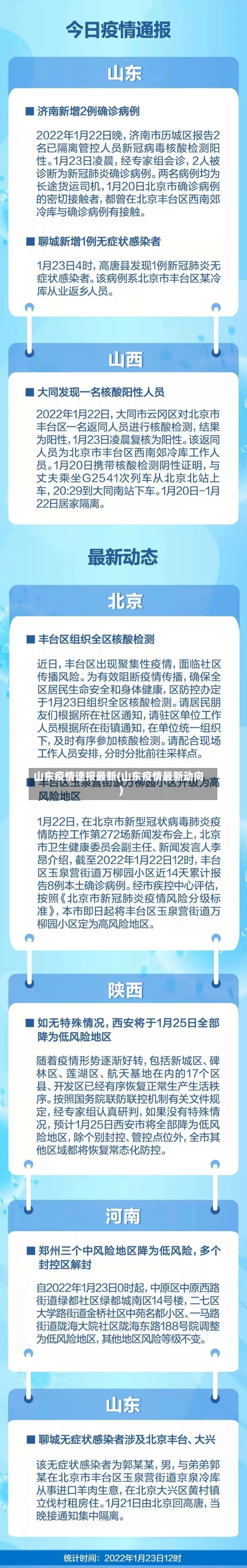 山东疫情速报最新(山东疫情最新动向)