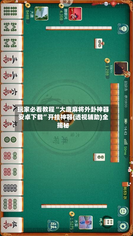 玩家必看教程“大唐麻将外卦神器安卓下载”开挂神器{透视辅助}全揭秘-第2张图片