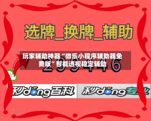 玩家辅助神器“微乐小程序辅助器免费版”智能透视稳定辅助-第3张图片