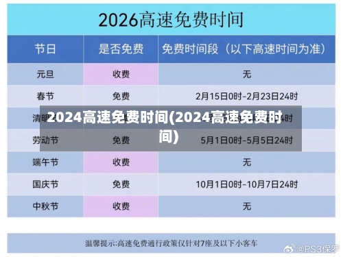 2024高速免费时间(2024高速免费时间)