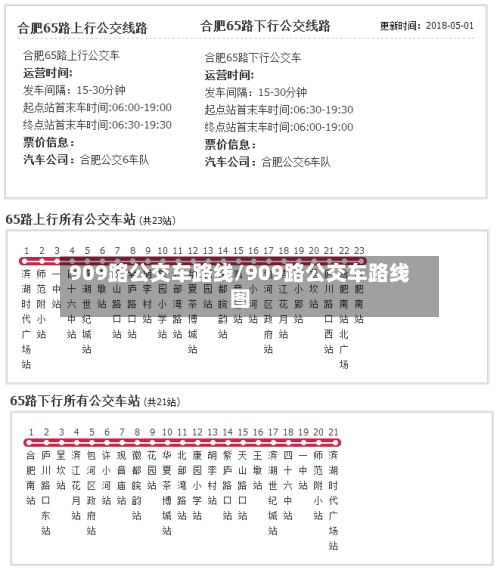 909路公交车路线/909路公交车路线图-第2张图片