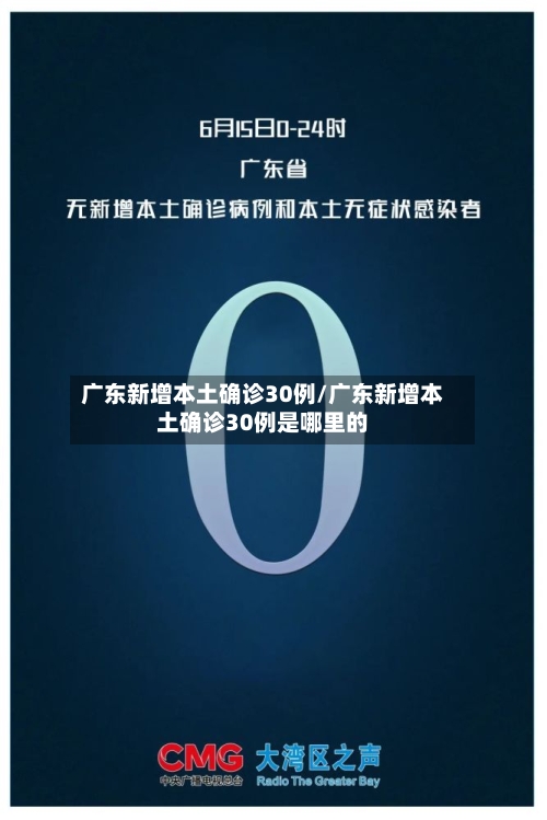 广东新增本土确诊30例/广东新增本土确诊30例是哪里的