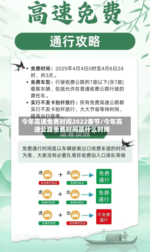 今年高速免费时间2022春节/今年高速公路免费时间是什么时间