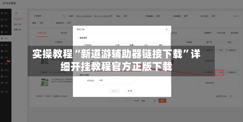 实操教程“新道游辅助器链接下载”详细开挂教程官方正版下载