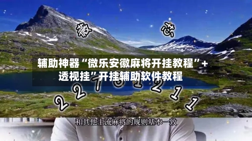 辅助神器“微乐安徽麻将开挂教程”+透视挂”开挂辅助软件教程-第1张图片