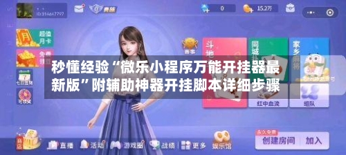 秒懂经验“微乐小程序万能开挂器最新版”附辅助神器开挂脚本详细步骤-第3张图片