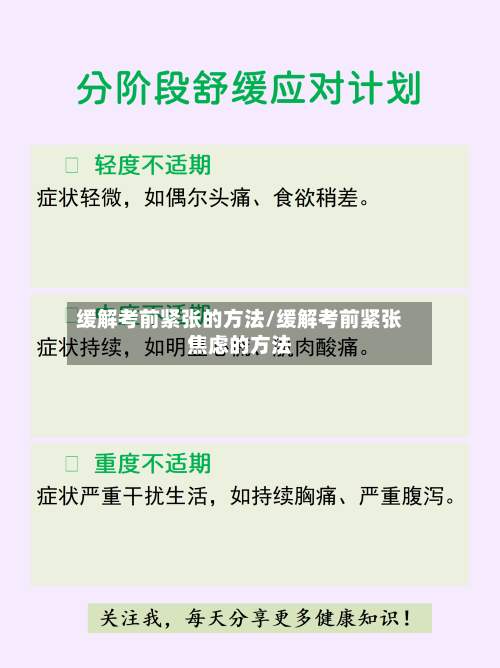 缓解考前紧张的方法/缓解考前紧张焦虑的方法-第1张图片