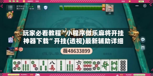 玩家必看教程“小程序微乐麻将开挂神器下载”开挂(透视)最新辅助详细-第2张图片