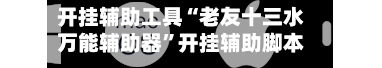 开挂辅助工具“老友十三水万能辅助器	”开挂辅助脚本+详细开挂安装教程-第2张图片