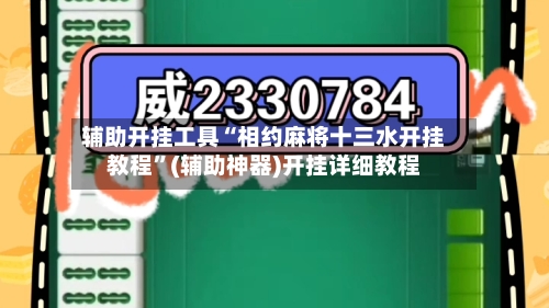 辅助开挂工具“相约麻将十三水开挂教程”(辅助神器)开挂详细教程