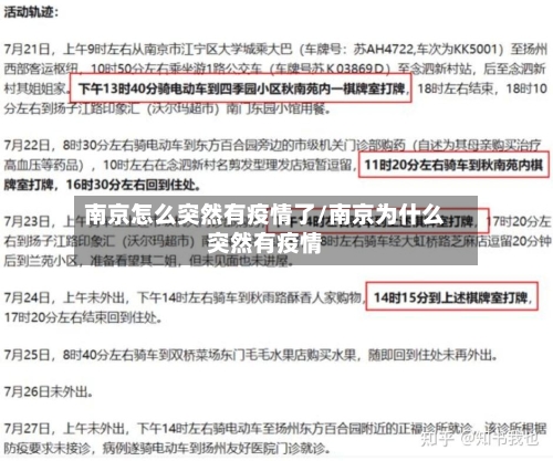 南京怎么突然有疫情了/南京为什么突然有疫情-第1张图片