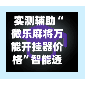 实测辅助“微乐麻将万能开挂器价格”智能透视稳定辅助