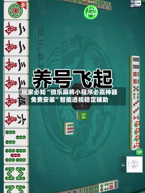 玩家必知“微乐麻将小程序必赢神器免费安装”智能透视稳定辅助-第1张图片