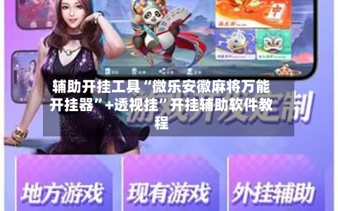 辅助开挂工具“微乐安徽麻将万能开挂器”+透视挂”开挂辅助软件教程-第3张图片