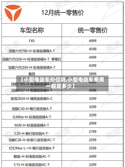 【小型电动车价位吗,小型电动车费用一般是多少】-第1张图片
