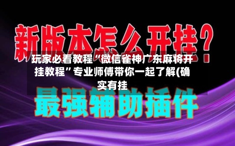 玩家必看教程“微信雀神广东麻将开挂教程”专业师傅带你一起了解(确实有挂-第1张图片