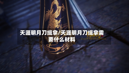 天涯明月刀缉拿/天涯明月刀缉拿需要什么材料-第1张图片