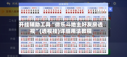 开挂辅助工具“微乐斗地主好友房透视”(透视挂)详细用法教程-第3张图片
