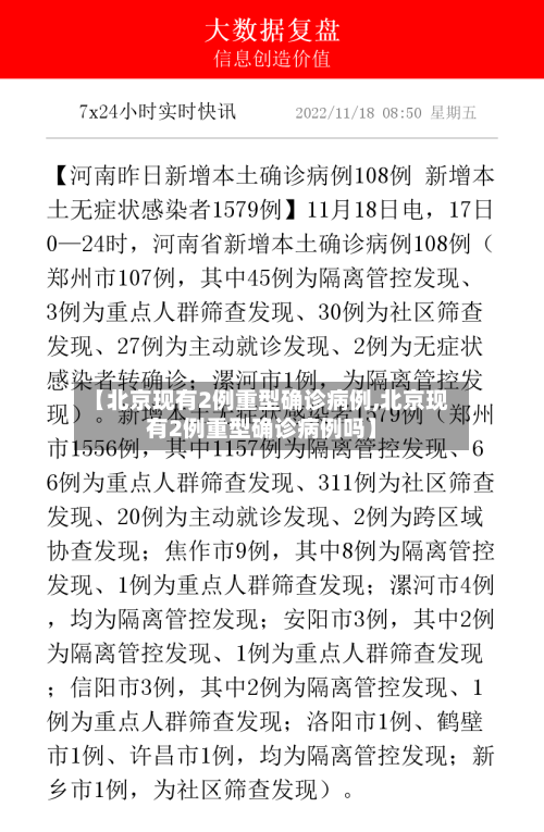 【北京现有2例重型确诊病例,北京现有2例重型确诊病例吗】-第1张图片