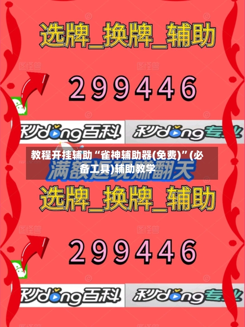 教程开挂辅助“雀神辅助器(免费)”(必备工具)辅助教学-第1张图片