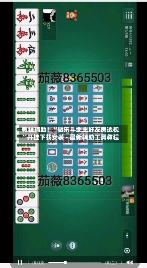 教程辅助！“微乐斗地主好友房透视”开挂下载安装 - 最新辅助工具教程