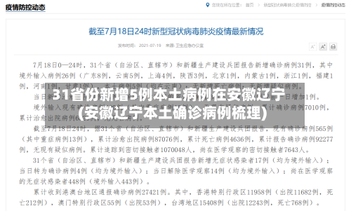 31省份新增5例本土病例在安徽辽宁(安徽辽宁本土确诊病例梳理)-第1张图片