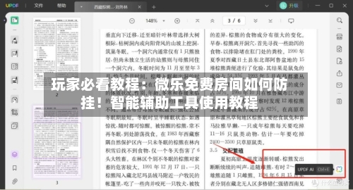 玩家必看教程:微乐免费房间如何防挂!智能辅助工具使用教程-第2张图片