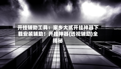 开挂辅助工具:家乡大贰开挂神器下载安装辅助!开挂神器{透视辅助}全揭秘-第2张图片