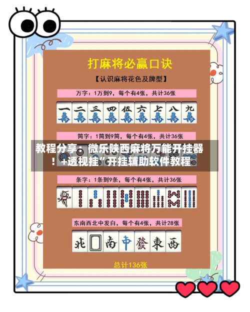教程分享：微乐陕西麻将万能开挂器！+透视挂”开挂辅助软件教程-第1张图片
